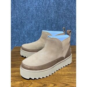 UGG Alina Ultra Mini Platform Suede Ankle Boots Chestnut Women's Size 9